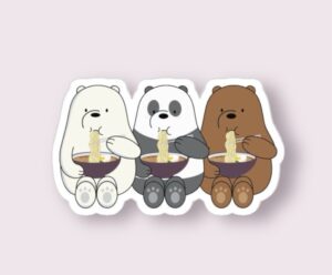 We Bare Bears Ramen - Sticker